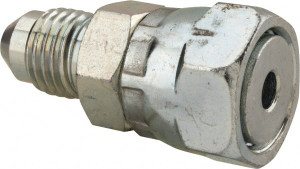 VOSS 7/16-20 Male 9/16-18 Female MJIC x FORFS Industrial Pipe Adapter Zinc Plated Carbon Steel, 1-7/16" OAL JR 0404 - 84433309