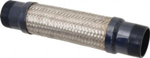 Mason Industries 2" Pipe, Braided Stainless Steel Single Arch Hose Pipe Expansion Joint 12" Long, 360 Max psi, Male NPT MN 2"X12" - 80585532