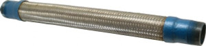 Mason Industries 1-1/4" Pipe, Braided Stainless Steel Single Arch Hose Pipe Expansion Joint 18" Long, 500 Max psi, Male NPT MN 1-1/4"X18" - 80585466