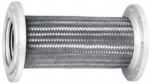Mason Industries 5" Pipe, Braided Stainless Steel Single Arch Hose Pipe Expansion Joint 24" Long, 200 Max psi, Flanged FFL 5"X24" - 80585383