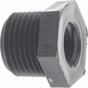 Green Leaf 1/2 x 1/4" Polypropylene Plastic Pipe Reducer Bushing MIPT x FIPT End Connections RB 12-14 P - 08802373