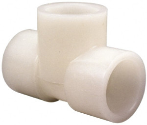 NIBCO 1/2" PVDF Plastic Pipe Socket Tee Schedule 80, S x S x S End Connections CE01750 - 70013982
