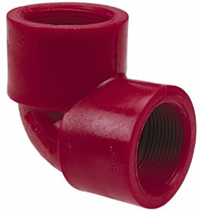 NIBCO 3/4" PVDF Plastic Pipe 90° Elbow Schedule 80, FIPT x FIPT End Connections CD01550 - 69990984