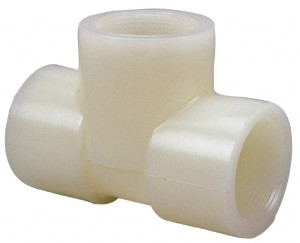 NIBCO 1" PVDF Plastic Pipe Tee Schedule 80, FIPT x FIPT x FIPT End Connections CE02100 - 70370051