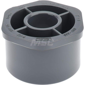 PRO-SOURCE 3 x 1" PVC Plastic Pipe Reducer Bushing Schedule 80, Spig x Soc End Connections PS11RB108080025 - 81845828