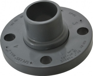 PRO-SOURCE 2" CPVC Plastic Pipe Flange (Two Piece) Schedule 80, Spig End Connections 856-020C - 37003373