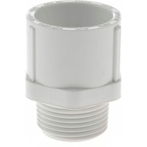 Value Collection 3/4" PVC Plastic Pipe Male Adapter Schedule 40, MIPT x Slip End Connections 436-007 - 36999357