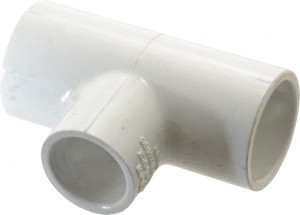 Value Collection 3/4 x 3/4 x 1/2" PVC Plastic Pipe Tee Schedule 40, Slip x Slip x Slip End Connections 401-101 - 36998540