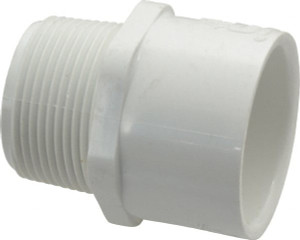 Value Collection 1-1/4" PVC Plastic Pipe Male Adapter Schedule 40, MIPT x Slip End Connections 436-012 - 36999373