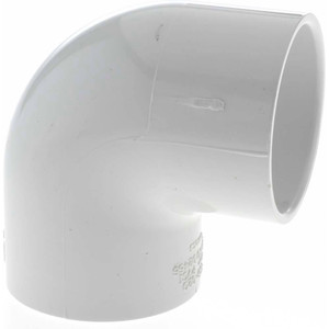 Value Collection 2" PVC Plastic Pipe 90° Elbow Schedule 40, Slip x Slip End Connections 406-020 - 36998763