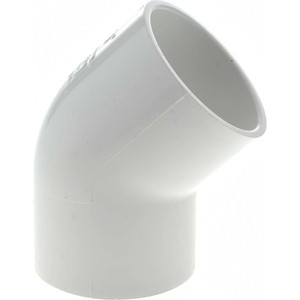 Value Collection 2" PVC Plastic Pipe 45° Elbow Schedule 40, Slip x Slip End Connections 417-020 - 36999027