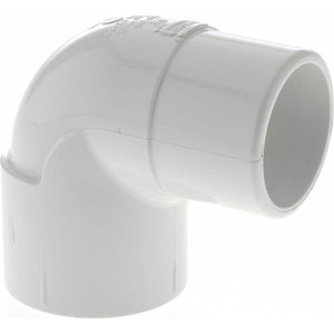 Value Collection 1-1/2" PVC Plastic Pipe 90° Street Elbow Schedule 40, Spig x Slip End Connections 409-015 - 36998953