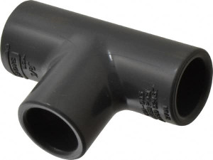 Value Collection 3/8" PVC Plastic Pipe Tee Schedule 80, Slip End Connections 801-003 - 01143460