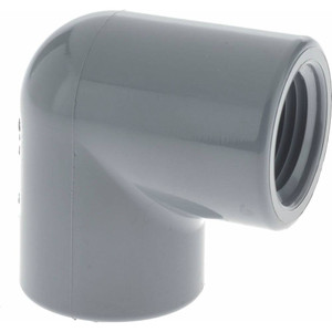 Value Collection 1/2" CPVC Plastic Pipe 90° Elbow Schedule 80, FIPT x FIPT End Connections 808-005C - 37002292