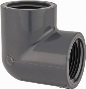Value Collection 1" PVC Plastic Pipe 90° Elbow Schedule 80, FIPT x FIPT End Connections 808-010 - 37000403