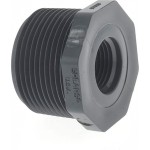 Value Collection 1-1/4 x 1/2" PVC Plastic Pipe Bushing Schedule 80, MIPT x FIPT End Connections 839-166 - 37001260