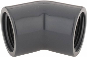 Value Collection 3/4" PVC Plastic Pipe 45° Elbow Schedule 80, FIPT x FIPT End Connections 819-007 - 37000593