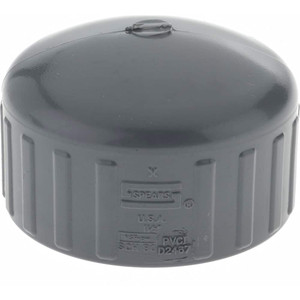Value Collection 1-1/2" PVC Plastic Pipe End Cap Schedule 80, FIPT End Connections 848-015 - 37001500