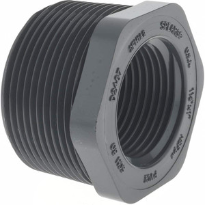 Value Collection 1-1/2 x 1" PVC Plastic Pipe Bushing Schedule 80, MIPT x FIPT End Connections 839-211 - 37001310
