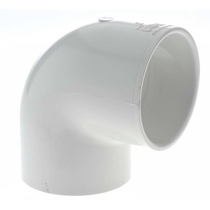 Value Collection 3" PVC Plastic Pipe 90° Elbow Schedule 40, Slip x Slip End Connections 406-030 - 36998789