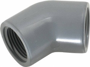 Value Collection 3/4" CPVC Plastic Pipe 45° Elbow Schedule 80, FIPT x FIPT End Connections 819-007C - 37002482