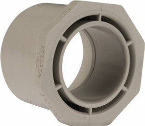 Value Collection 2-1/2 x 1-1/2" PVC Plastic Pipe Bushing Schedule 40, Spig x Slip End Connections 437-291 - 01992866