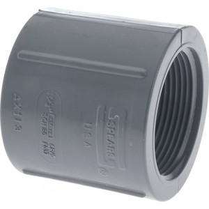 Value Collection 1-1/2" CPVC Plastic Pipe Coupling Schedule 80, FIPT x FIPT End Connections 830-015C - 37002607