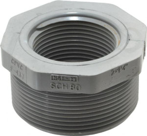 Value Collection 2 x 1-1/4" CPVC Plastic Pipe Bushing Schedule 80, MIPT x FIPT End Connections 839-250C - 37002995