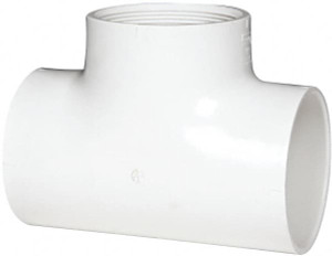 Value Collection 4" PVC Plastic Pipe Tee Schedule 40, Slip x FIPT End Connections 402-040 - 89493068