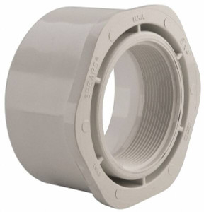 Value Collection 6 x 4" PVC Plastic Pipe Bushing Schedule 40, Spig x FIPT End Connections 438-532 - 74025495