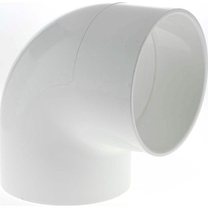 Value Collection 6" PVC Plastic Pipe 90° Elbow Schedule 40, Slip x Slip End Connections 406-060 - 36998805