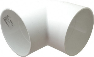 Value Collection 8" PVC Plastic Pipe 90° Elbow Schedule 40, Slip x Slip End Connections 406-080 - 36998813