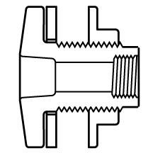 Value Collection 2-1/2" CPVC Plastic Pipe Tank Adapter Schedule 80, Soc x Fipt End Connections 8171-025C - 74031931