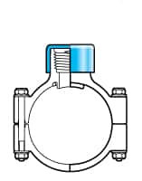 Value Collection 3 x 3/4" CPVC Plastic Pipe Clamp On Saddle with Viton O-Ring Schedule 80, Pipe O.D. x SR Fipt End Connections 867V-334CSR - 89492458