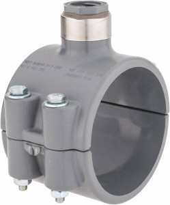 Value Collection 3 x 1/2" CPVC Plastic Pipe Clamp On Saddle with Viton O-Ring Schedule 80, Pipe O.D. x SR Fipt End Connections 867V-333CSR - 89492433