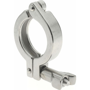 VNE 1-1/2" Clamp Style Sanitary Stainless Steel Pipe Clamp with Wing Nut Grade 304 13MHHM1.5 - 04700365