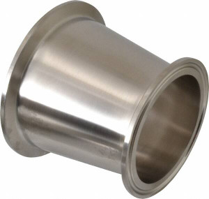 VNE 3 x 2-1/2" Clamp Style Sanitary Stainless Steel Pipe Concentric Reducer Tube OD Connections, Grade 304 EG31CC3.0X2.5 - 04533048