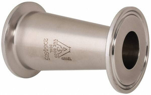 VNE 1-1/2 x 1" Clamp Style Sanitary Stainless Steel Pipe Concentric Reducer Tube OD Connections, Grade 304 EG31CC1.5X1.0 - 04532941