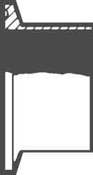 VNE 4" Clamp Style Sanitary Stainless Steel Pipe Tank Welding Ferrule Tube OD Connections, Grade 316/316L EG14W-6L4.0 - 04530531