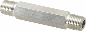 Ham-Let 1/4" 316 Stainless Steel Pipe Hex Nipple MNPT Ends, 7,500 psi, 3" OAL 3001097 - 87955084