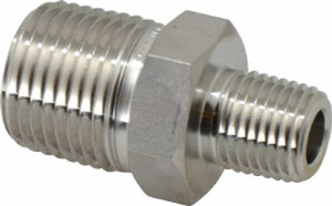 Ham-Let 1/2 x 1/4" 316 Stainless Steel Pipe Hex Nipple MNPT Ends, 7,200 psi 3001263 - 87955167