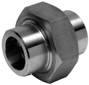 Merit Brass 1/2" 316 Stainless Steel Pipe Union Socket Weld x Socket Weld Ends, 3,000 psi SW3687D-08 - 36908572
