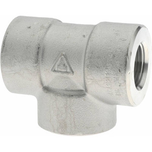 Merit Brass 3/4" 304/304L Stainless Steel Pipe Tee FNPT x FNPT x FNPT Ends, 3,000 psi 3406D-12 - 08028797