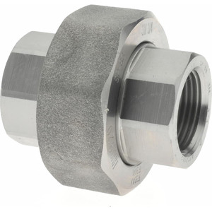Merit Brass 3/4" 304/304L Stainless Steel Pipe Union FNPT x FNPT Ends, 3,000 psi 3487D-12 - 08029977