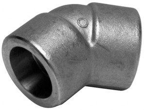 Merit Brass 1" 304 Stainless Steel Pipe 45° Elbow Socket Weld x Socket Weld Ends, 3,000 psi SW3402D-16 - 09871070