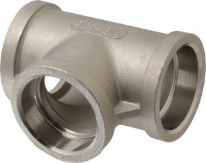 Merit Brass 1-1/4" 316 Stainless Steel Pipe Tee Socket Weld x Socket Weld x Socket Weld Ends, 150 psi SWM606-20 - 32137804