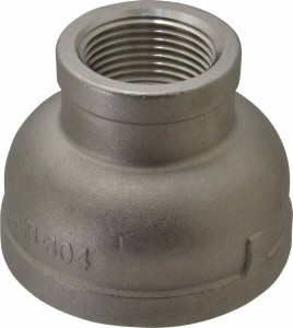 Merit Brass 2 x 1" 304 Stainless Steel Pipe Reducer Coupling FNPT x FNPT Ends, 150 psi, 2-7/32" OAL K412-3216 - 88802483