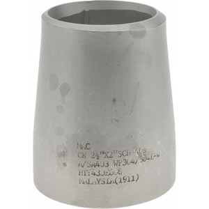 Merit Brass 2-1/2 x 2" 304L Stainless Steel Pipe Concentric Reducer Butt Weld x Butt Weld Ends, Schedule 40 04412-4032 - 08935611