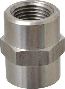 Made in USA 1-1/4" 316 Stainless Steel Pipe Hex Coupling FNPT Ends, 3,000 psi P-1 1/4-HC - 33659996