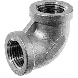 USA Sealing 1" 304 Stainless Steel Pipe 90° Elbow FNPT x FNPT Ends, 150 psi ZUSA-PF-6 - 96963723 USA Sealing 1" 304 Stainless Steel Pipe 90° Elbow FNPT x FNPT Ends, 150 psi ZUSA-PF-6 - 96963723